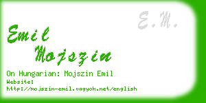 emil mojszin business card